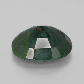 Bloodstone Gemstone in 16.4 x 13.6 mm Size for Sale, Bloodstone Stone in Spotted Green Color