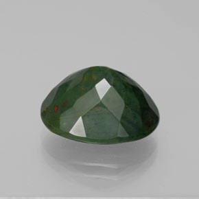 Bloodstone Gemstone in 14.5 x 11.3 mm Size for Sale, Bloodstone Stone in Spotted Green Color