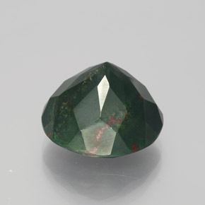 Bloodstone Gemstone in 14.6 mm Size for Sale, Bloodstone Stone in Spotted Green Color
