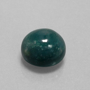 8.90 ct Green Bloodstone Stone, Natural Bloodstone in Round Cabochon Shape for Sale