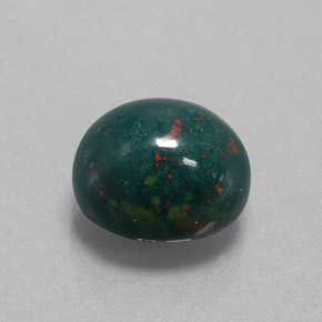 11.15 ct Green Bloodstone Stone, Natural Bloodstone in Oval Cabochon Shape for Sale