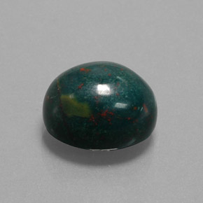 10.88 ct Green Bloodstone Stone, Natural Bloodstone in Oval Cabochon Shape for Sale