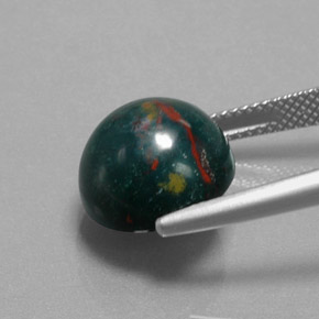 Bloodstone Gemstone in 13 mm (calibrated) Size for Sale, Bloodstone Stone in Spotted Green Color