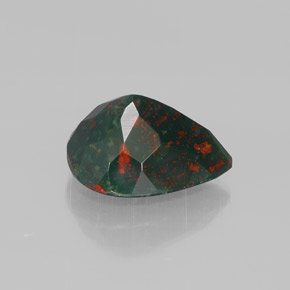 Bloodstone Gemstone in 10.3 x 8 mm Size for Sale, Bloodstone Stone in Spotted Green Color