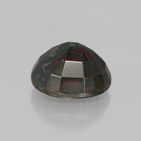 Bloodstone Gemstone in 14 x 12 mm (calibrated) Size for Sale, Bloodstone Stone in Spotted Green Color
