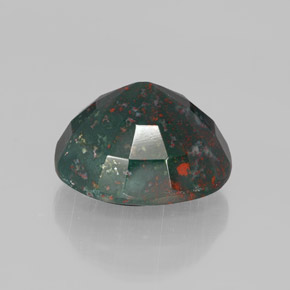 Bloodstone Gemstone in 14 x 12 mm (calibrated) Size for Sale, Bloodstone Stone in Spotted Green Color