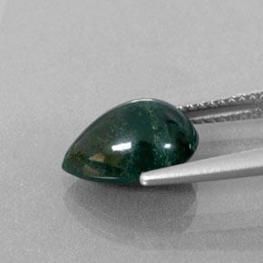 Bloodstone Gemstone in 11 x 8.1 mm Size for Sale, Bloodstone Stone in Spotted Green Color