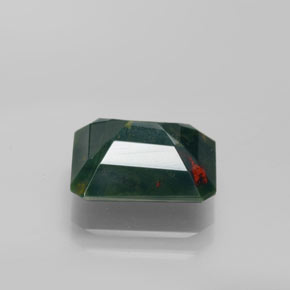 Bloodstone Gemstone in 11.1 x 8.6 mm Size for Sale, Bloodstone Stone in Spotted Green Color