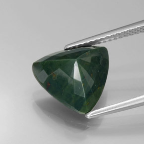 Bloodstone Gemstone in 12 x 12 mm (calibrated) Size for Sale, Bloodstone Stone in Spotted Green Color