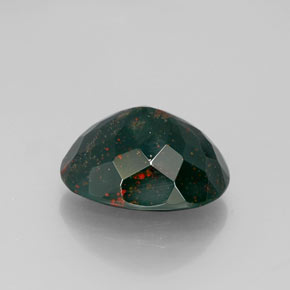 Bloodstone Gemstone in 14.1 x 11.3 mm Size for Sale, Bloodstone Stone in Green Color
