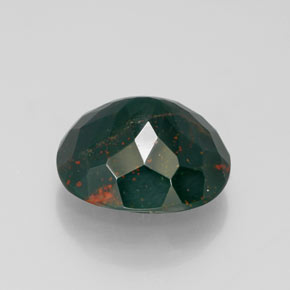 Bloodstone Gemstone in 14.8 x 13.3 mm Size for Sale, Bloodstone Stone in Green Color