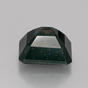 Bloodstone Gemstone in 11.2 x 9.6 mm Size for Sale, Bloodstone Stone in Spotted Green Color