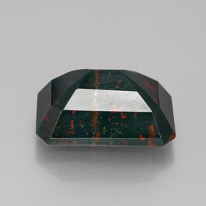 Bloodstone Gemstone in 15.9 x 10.9 mm Size for Sale, Bloodstone Stone in Spotted Green Color