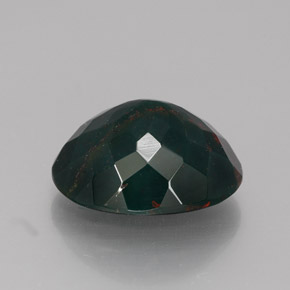 Bloodstone Gemstone in 13.1 x 10.7 mm Size for Sale, Bloodstone Stone in Spotted Green Color