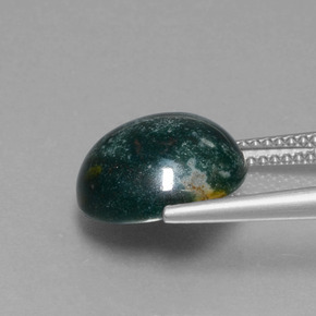 Bloodstone Gemstone in 12 mm (calibrated) Size for Sale, Bloodstone Stone in Spotted Green Color