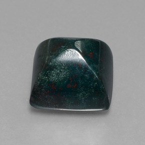 11.03 ct Green Bloodstone Stone, Natural Bloodstone in Square Cabochon Shape for Sale