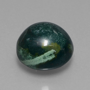 12.58 ct Green Bloodstone Stone, Natural Bloodstone in Round Cabochon Shape for Sale