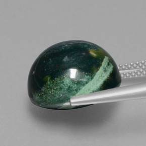 Bloodstone Gemstone in 14 mm (calibrated) Size for Sale, Bloodstone Stone in Spotted Green Color