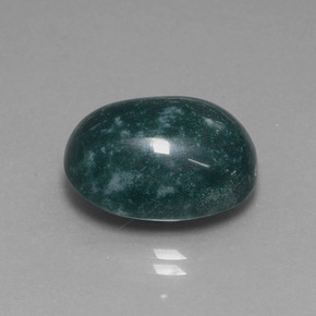 16.07 ct Green Bloodstone Stone, Natural Bloodstone in Oval Cabochon Shape for Sale
