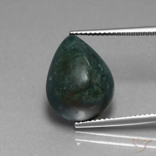 10.04 ct Pear Bloodstone, 16.2 x 12.4 mm From Madagascar, Photo A