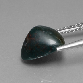 Bloodstone Gemstone in 13 x 13 mm (calibrated) Size for Sale, Bloodstone Stone in Spotted Green Color