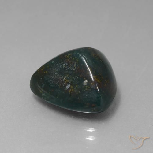 10.08 ct Multicolor Bloodstone Stone, Natural Bloodstone in Trillion Cabochon Shape for Sale