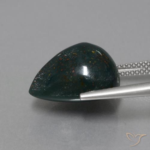 Bloodstone Gemstone in 16 x 12 mm (calibrated) Size for Sale, Bloodstone Stone in Forest Green Color