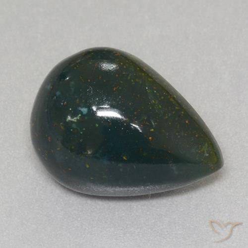 12.50 ct Multicolor Bloodstone Stone, Natural Bloodstone in Pear Cabochon Shape for Sale