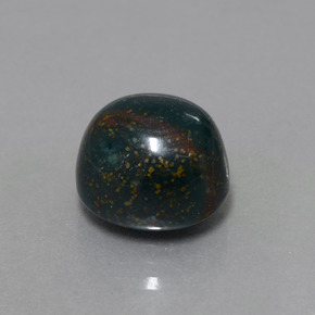 10.68 ct Green Bloodstone Stone, Natural Bloodstone in Oval Cabochon Shape for Sale