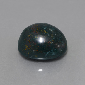 11.49 ct Green Bloodstone Stone, Natural Bloodstone in Oval Cabochon Shape for Sale
