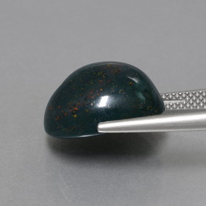 Bloodstone Gemstone in 15.1 x 13.2 mm Size for Sale, Bloodstone Stone in Dark Green Color