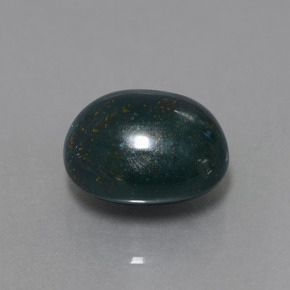 11.31 ct Green Bloodstone Stone, Natural Bloodstone in Oval Cabochon Shape for Sale