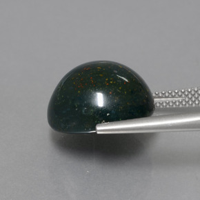 Bloodstone Gemstone in 14 mm (calibrated) Size for Sale, Bloodstone Stone in Spotted Green Color