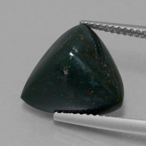 Verde multicolore Ematite o pietra del sangue Gem - 7.4ct Trillion taglio cabochon (ID: 408878)