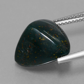 Bloodstone Gemstone in 13 x 13 mm (calibrated) Size for Sale, Bloodstone Stone in Multicolor Green Color