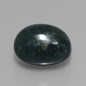11.08 ct Green Bloodstone Stone, Natural Bloodstone in Oval Cabochon Shape for Sale