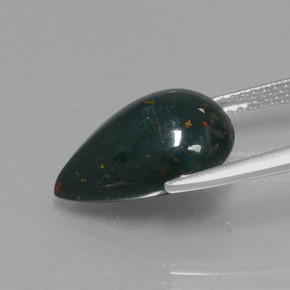 Bloodstone Gemstone in 14.5 x 10.7 mm Size for Sale, Bloodstone Stone in Spotted Green Color