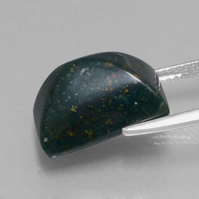 Bloodstone Gemstone in 14.7 x 10.1 mm Size for Sale, Bloodstone Stone in Spotted Green Color