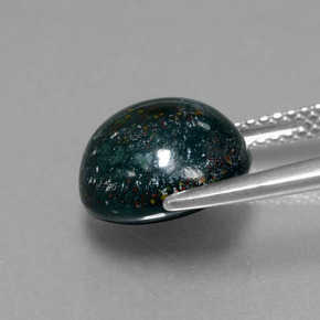 Bloodstone Gemstone in 10 mm (calibrated) Size for Sale, Bloodstone Stone in Spotted Green Color