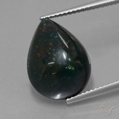 8.65 ct Pear Bloodstone, 15.7 x 12 mm From Madagascar, Photo A