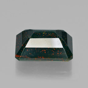 Bloodstone Gemstone in 15.6 x 11.3 mm Size for Sale, Bloodstone Stone in Spotted Green Color