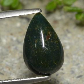 2.5ct Pear Cabochon Green Bloodstone Gem for sale 2.5ct Pear Cabochon Green Bloodstone Gem (ID: 474360)