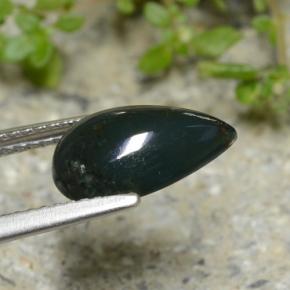 Bloodstone Gemstone in 12 x 7.7 mm Size for Sale, Bloodstone Stone in Green Color