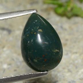 2.7ct Pear Cabochon Green Bloodstone for sale thumb image of 2.7ct Pear Cabochon Green Bloodstone (ID: 474363)