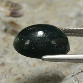 Bloodstone Gemstone in 11.9 x 9.3 mm Size for Sale, Bloodstone Stone in Multicolor Green Color