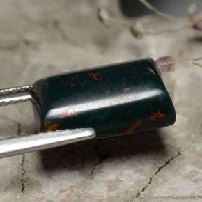 Bloodstone Gemstone in 13.1 x 8.4 mm Size for Sale, Bloodstone Stone in Green Color