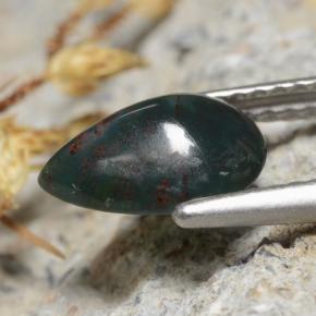 Bloodstone Gemstone in 9.3 x 6.8 mm Size for Sale, Bloodstone Stone in Green Color