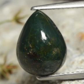 3.4ct Pear Cabochon Green Bloodstone Gem for sale 3.4ct Pear Cabochon Green Bloodstone Gem (ID: 477193)