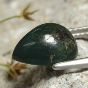Bloodstone Gemstone in 11.5 x 8.9 mm Size for Sale, Bloodstone Stone in Deep Green Color