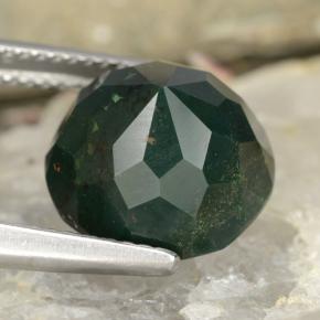Bloodstone Gemstone in 12 mm (calibrated) Size for Sale, Bloodstone Stone in Spotted Green Color